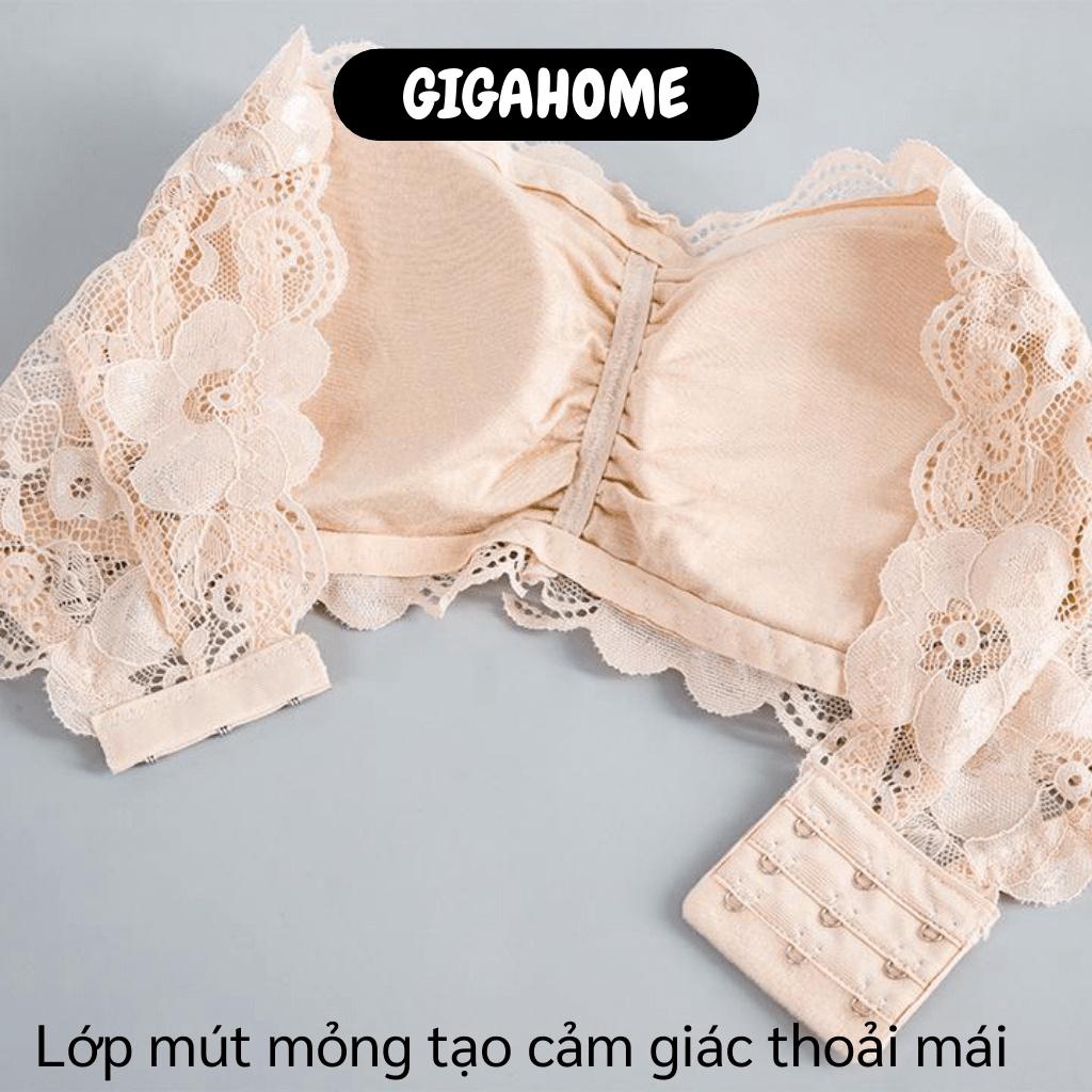 Áo Bra Nữ GIGAHOME Áo Lót Dạng Ống Không Dây Kiểu Ren Có Mút Đệm Thoáng Mát 8520