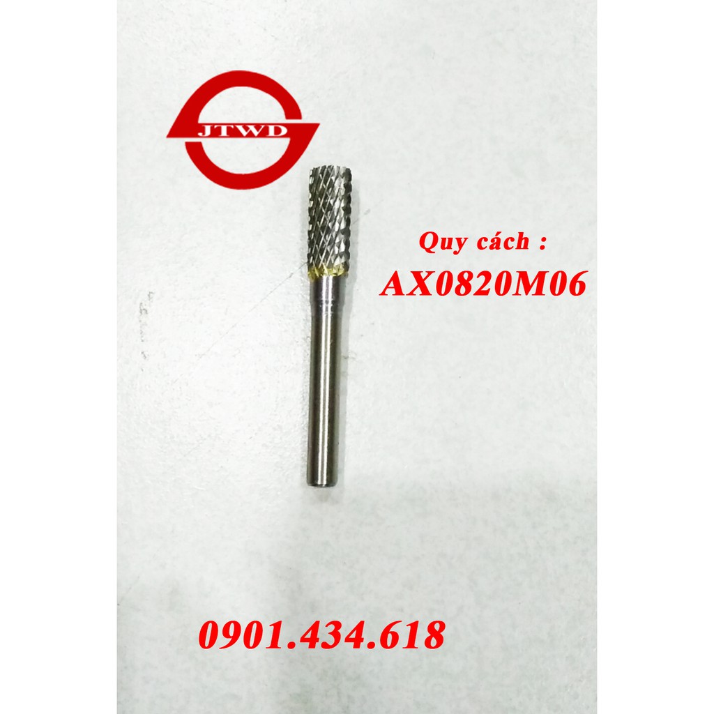 Đầu mài - Mũi doa hợp kim cán 6 - AX0616M06, AX0820M06, AX1020M06, AX1225M06, AX1425M06, AX1625M06