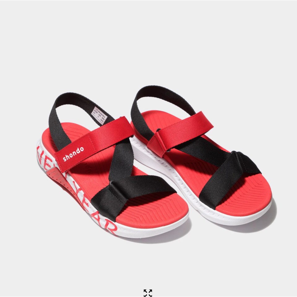 Giày Sandals Shondo F7 Racing Đỏ Đế Trắng NY2021 F7L0061