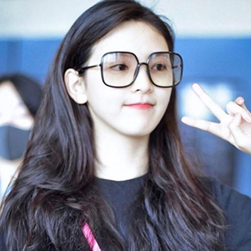 New Fashion Literary Personality Oversized Frame Flat Mirror Glasses Eyewear