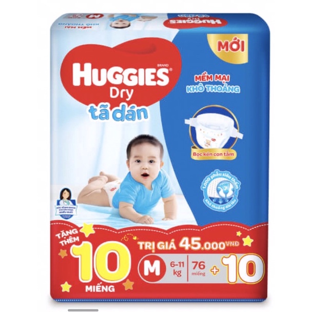 Bỉm Huggies quần/dán đủ size NB/S/M74/L68/XL62/XXL56(Bao bì mới)