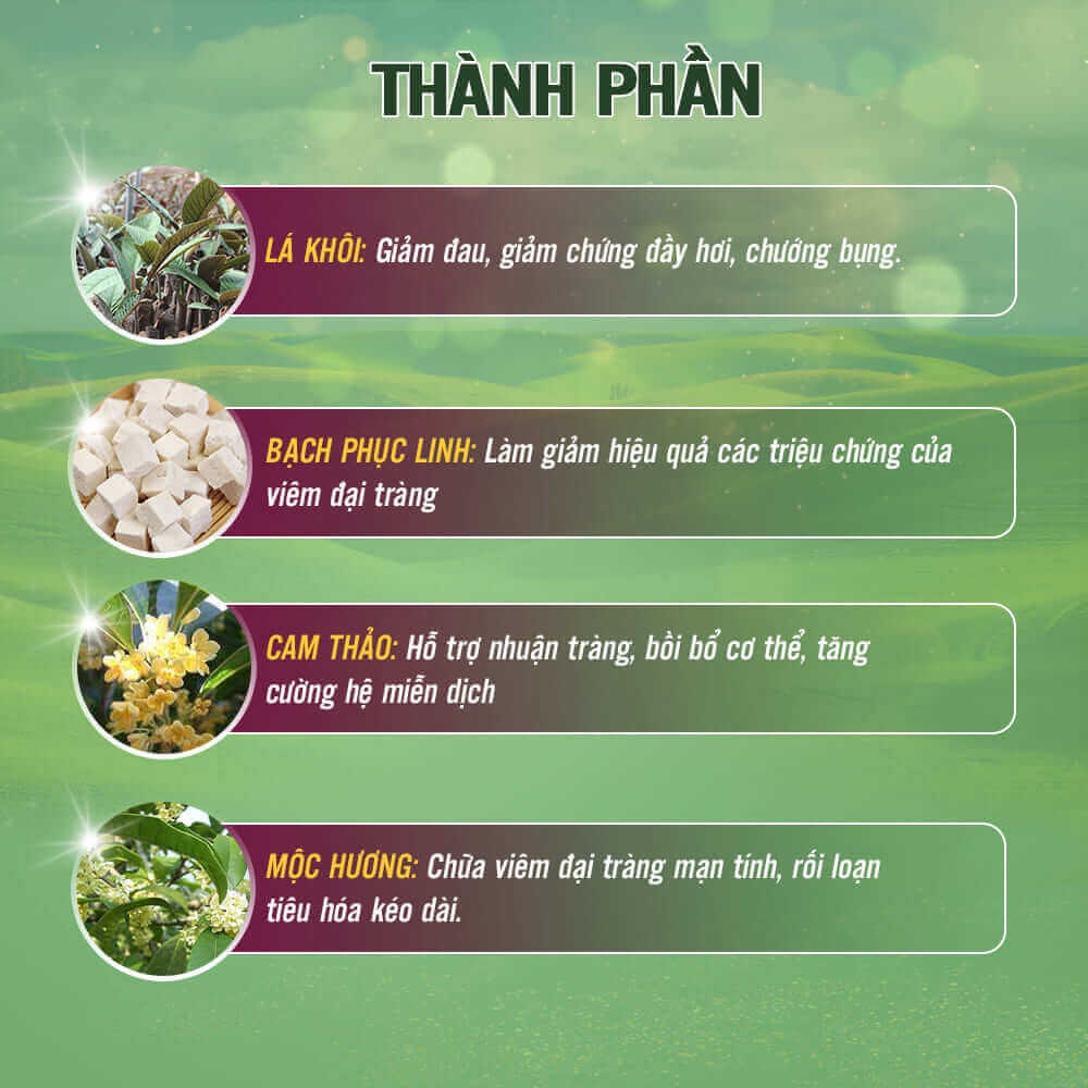Đại Tràng Dân Khang - Hộp 30 Viên - Hỗ Trợ Giảm Triệu Chứng Viêm Đại Tràng &amp; Rối Loạn Tiêu Hóa