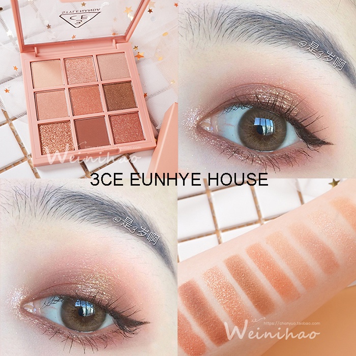 Bảng Phấn Mắt 9 Ô 3CE Eunhye House Mood Recipe Multi Eye Color Palette