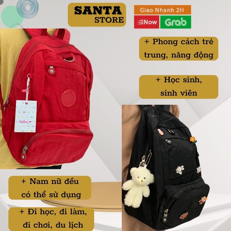 Balo nữ đẹp đi học Kipling SANTA STORE KL2066 thời trang Hàn Quốc Ulzzang cao cấp giá rẻ cá tính nhiều màu xinh xắn