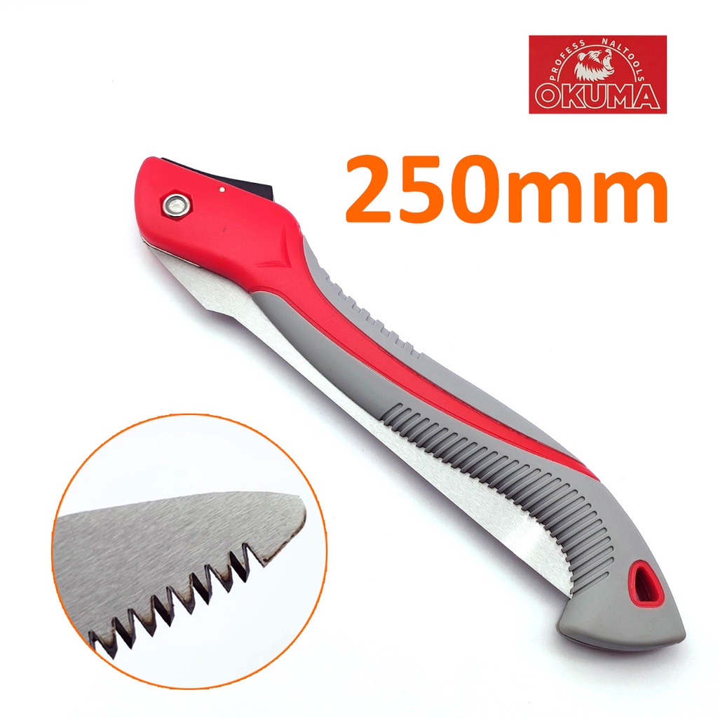 Cưa cành cán xếp 250mm lưỡi thép SK5 OKUMA OKM-501250
