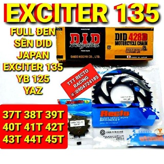 Nhông sên dĩa japan exciter 135/yb125/yaz 125 sên đen did japan