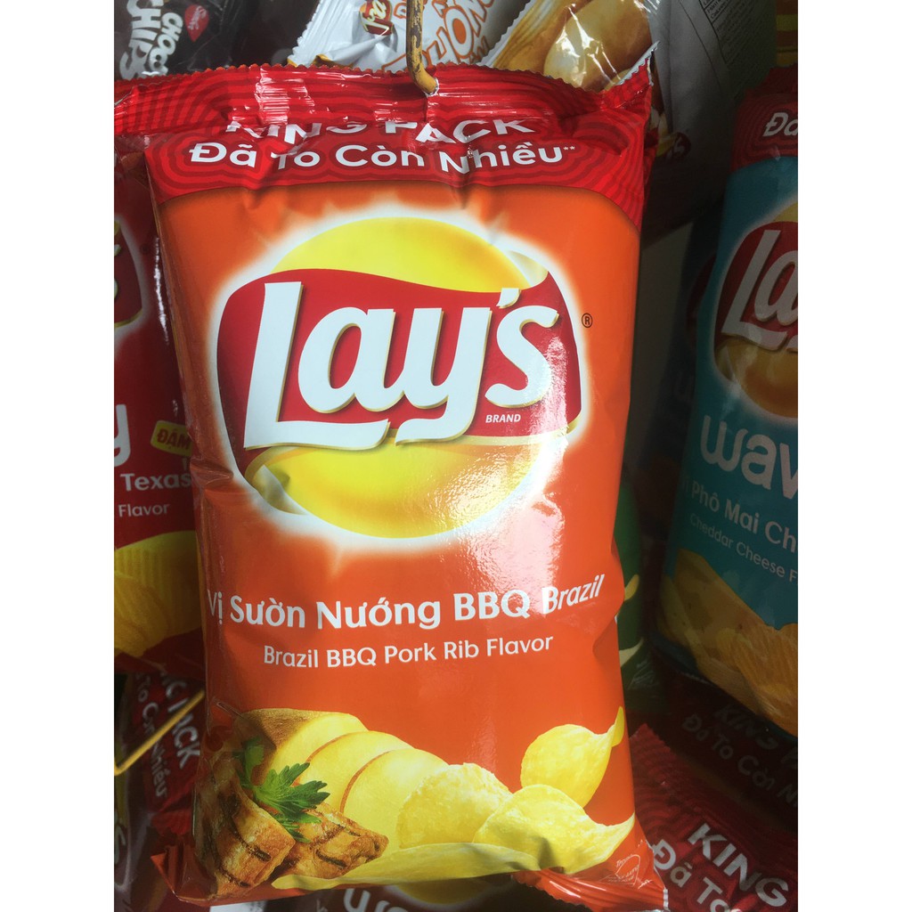 Snack Lays khoai tây 7 hương vị  King Pack Đã To Còn Nhiều  Gói 63g