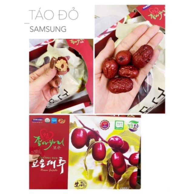 Táo đỏ Hàn Quốc sấy khô Loại 1 (Tặng kèm túi) (shopmh59)