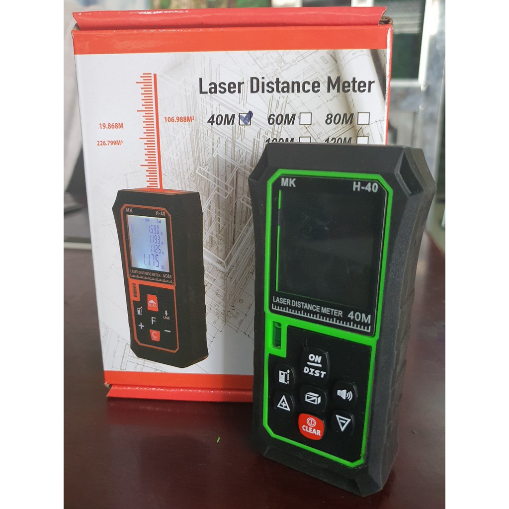 Máy Đo Khoảng Cách Bằng Tia Laser MK bảo hành 12 tháng , Độ Chính Xác +-1mm, Thước đo laze,Thước laser.