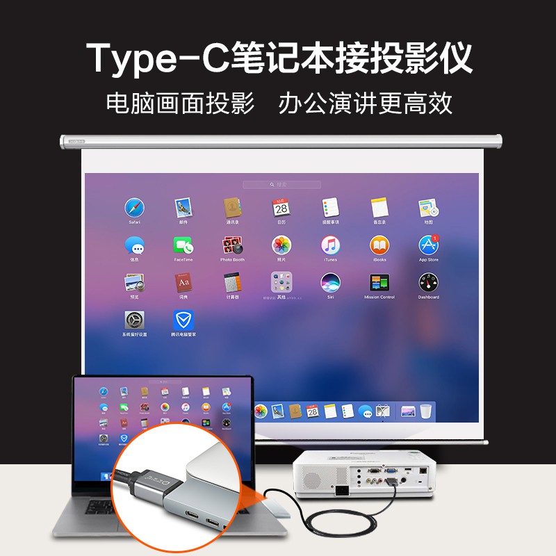 Bộ chuyển đổi chia cổng usb-c type-c dành cho apple laptop macbook pro