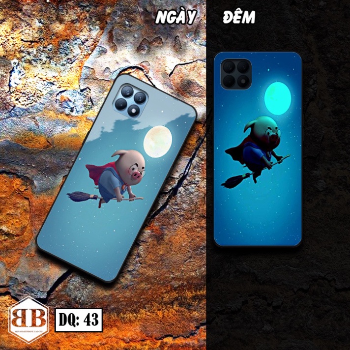 Ốp lưng kính Dạ Quang OPPO RENO4 SE   phát sáng trong đêm chất tốt