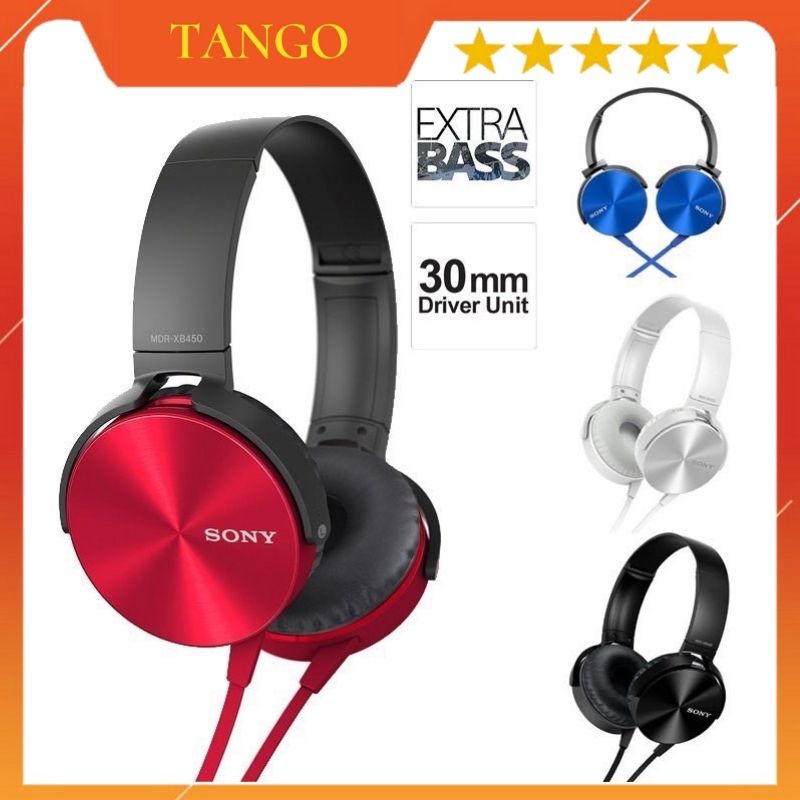 Tai nghe Sony Xb450 cao cấp, Tai nghe trùm đầu có mic dùng nghe nhạc hàng chính hãng bảo hành 2 năm đỏi mới