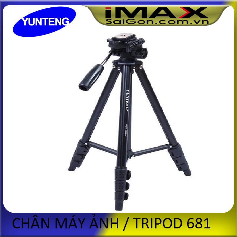 CHÂN MÁY ẢNH / TRIPOD YUNTENG 681, CAO TỐI ĐA 1.38M+Gá kẹp điện thoại