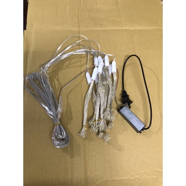 Bộ Đèn Led Pháo Hoa Trang Trí 10 Bông, Led Thả 10 Dây Giáng Sinh Sân Vườn