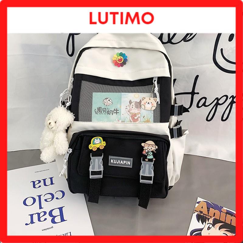 Balo nam nữ cao cấp du lịch dễ thương đẹp đi học giá rẻ tặng kèm sticker LUTIMO BL1