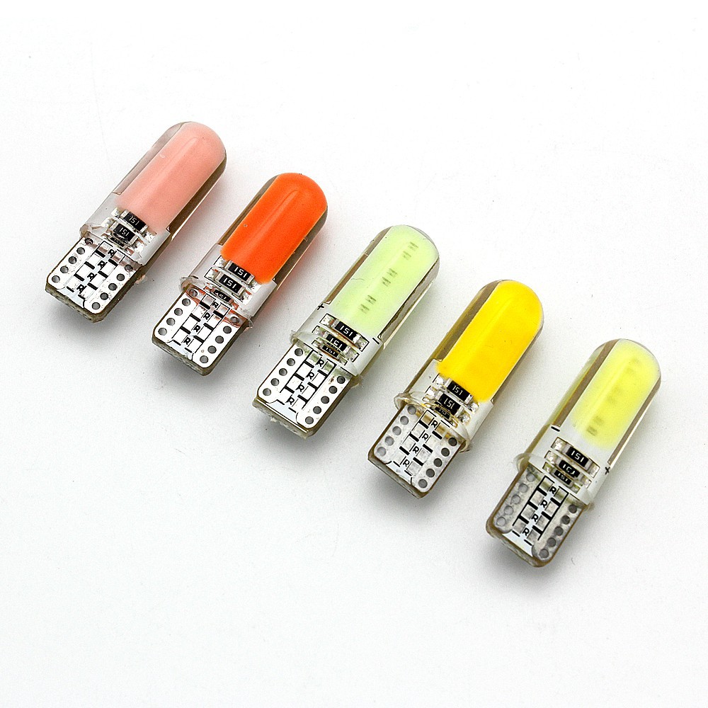 1X Bóng LED T10 đèn xi nhan, đèn ô tô chipCOB demi xe máy