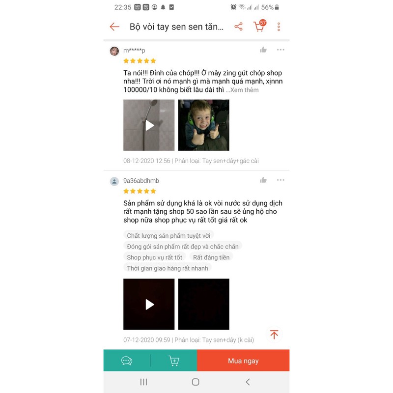 ĐẢM BẢO TĂNG ÁP MẠNH có video so sánh} Bộ Tay Sen Tắm Tăng Áp