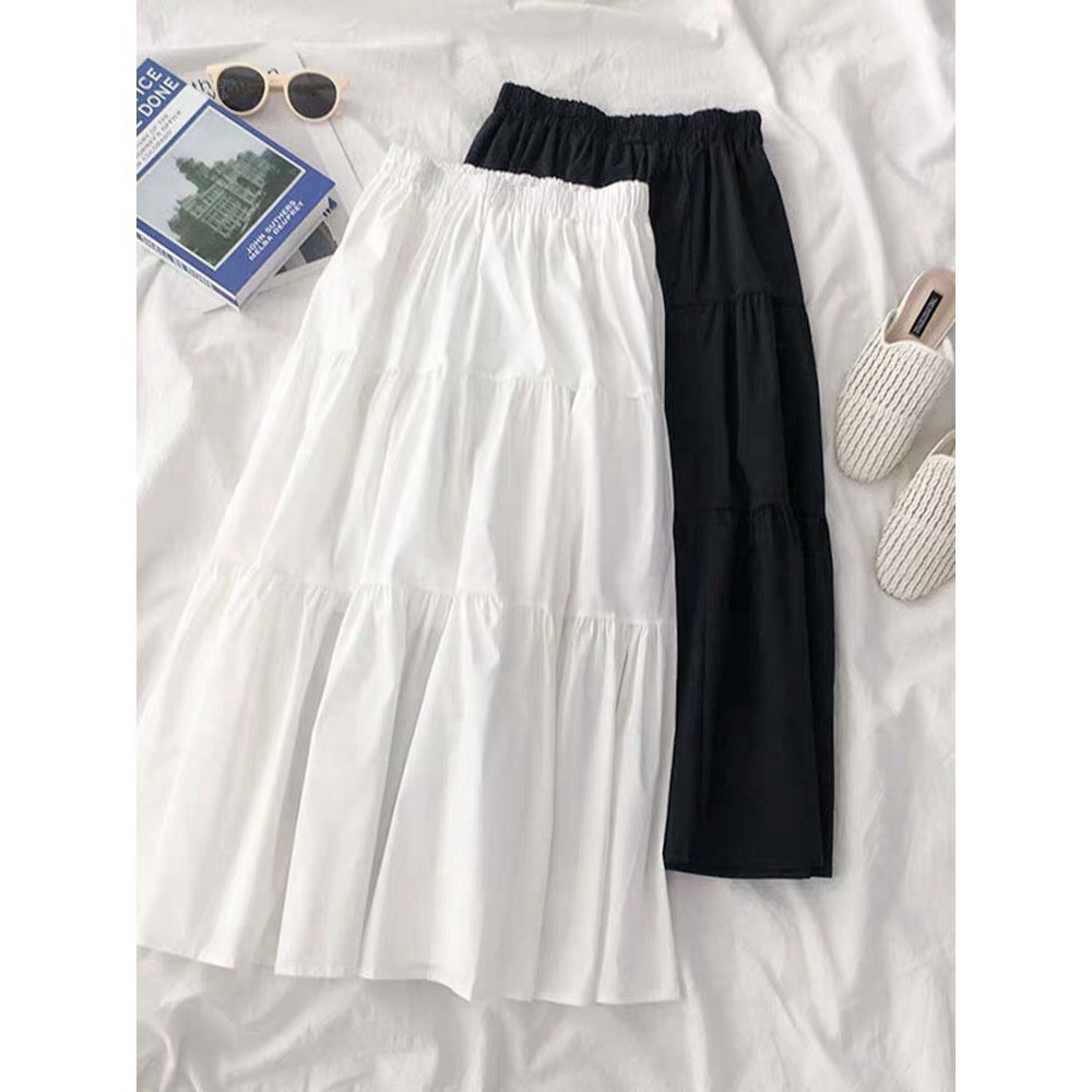 Chân váy dài xếp ly 3 tầng Ulzzang - Chân váy dài dáng xòe Có video + ảnh chụp thật sản phẩm | BigBuy360 - bigbuy360.vn