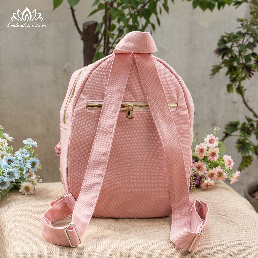 Ba lô thêu ruy băng, balo thêu tay nổi bật độc đáo