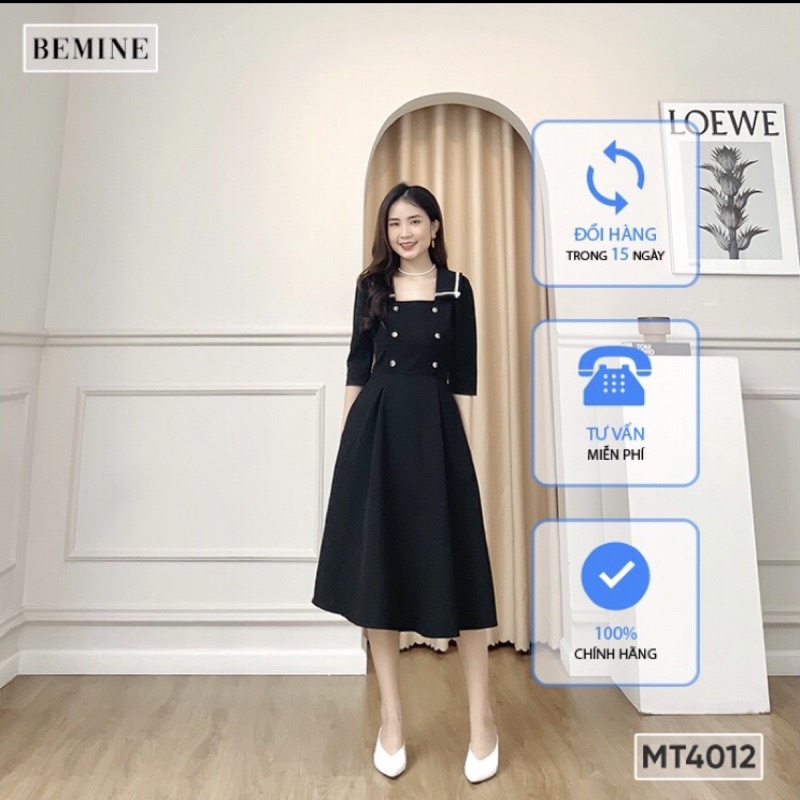 [Thanh lý] Đầm cổ vuông viền tay dàu Bemine