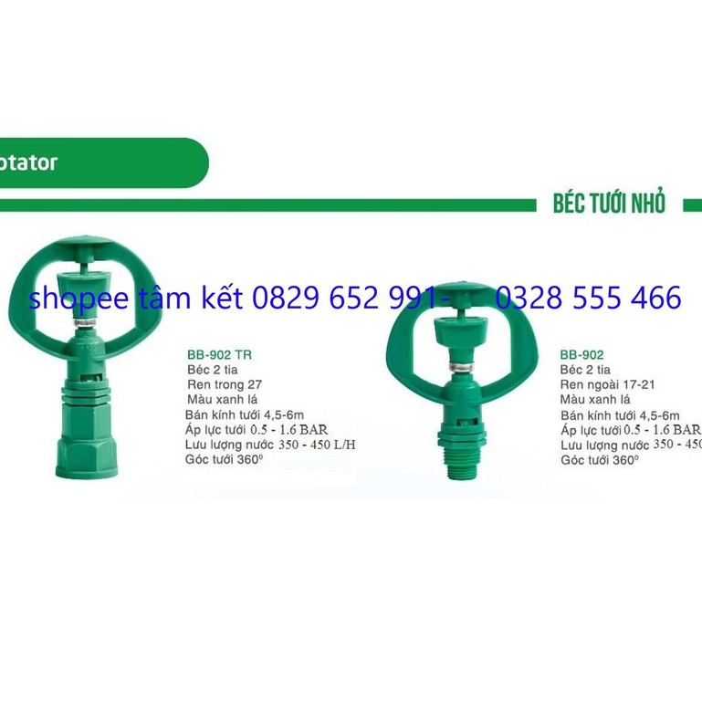 BẢO BÌNH BB 902  béc tưới nông nghiệp 360 độ