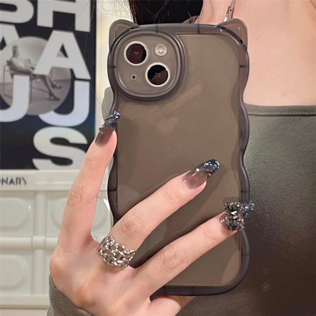 Ốp Điện Thoại TPU Mềm Hình Tai Mèo Gợi Cảm Cho iphone 13 Pro Max 12 Pro Max