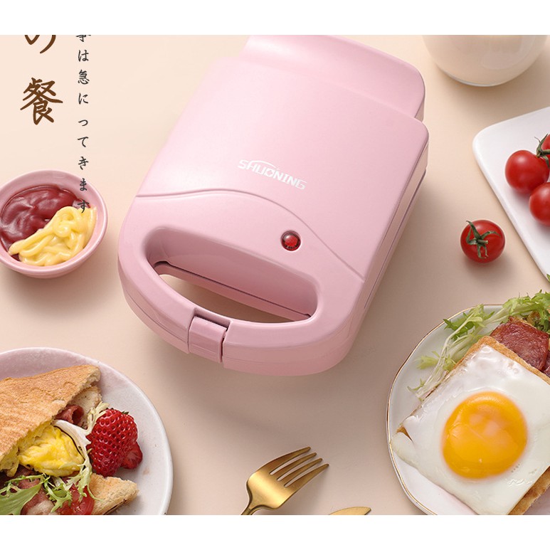 Máy Kẹp Bánh Mì SH-113S 650W Hãng Chính Hãng, Máy Nướng Bánh Mì Sanwich Chỉ Với 3 Phút Có Ngày Bữa Sáng