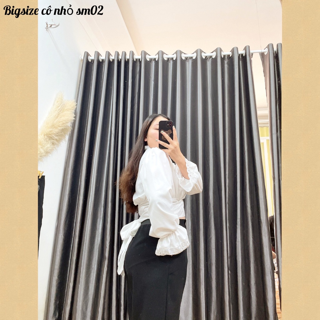 Áo Sơ Mi Kiểu Bigsize Bánh Bèo Tiểu Thư Chất Vải Lụa Lên Phom Cực Dễ Thương MÃ SM02