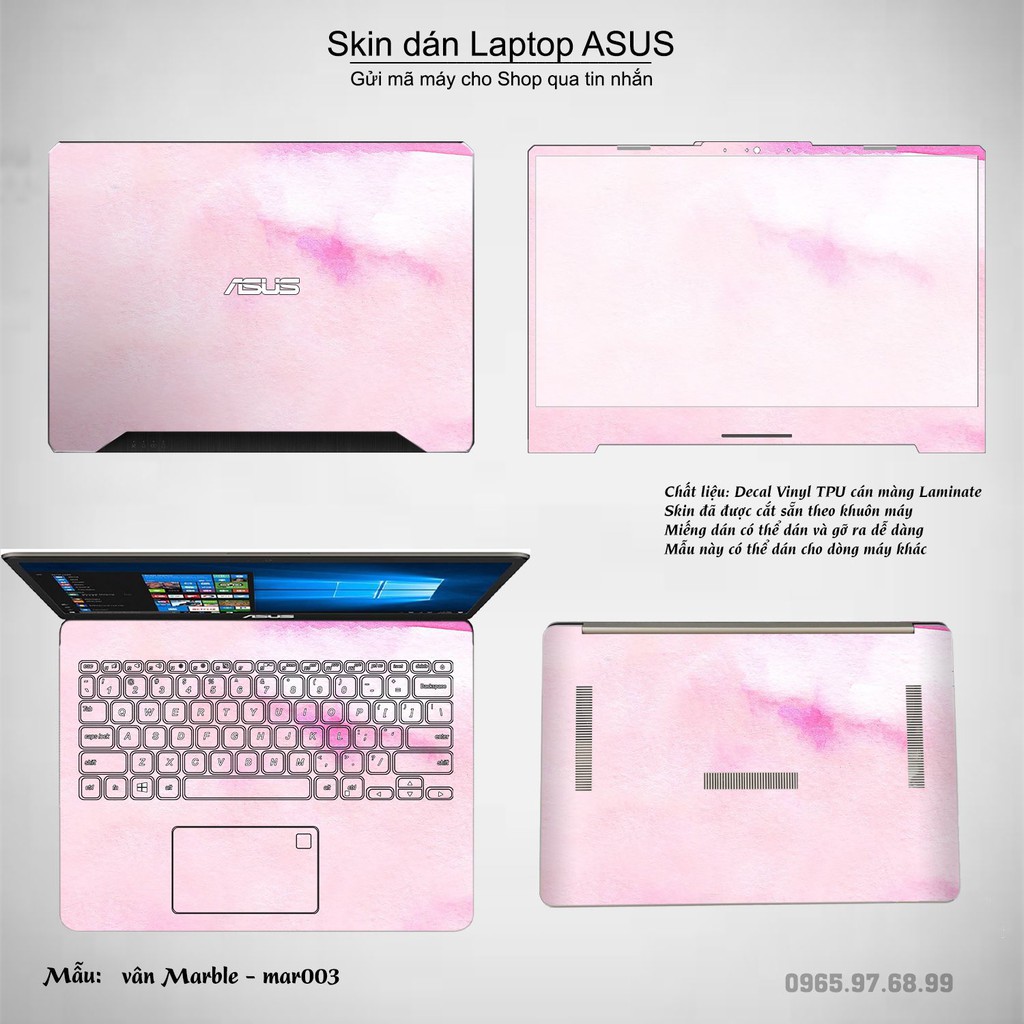 Skin dán Laptop Asus in hình vân Marble