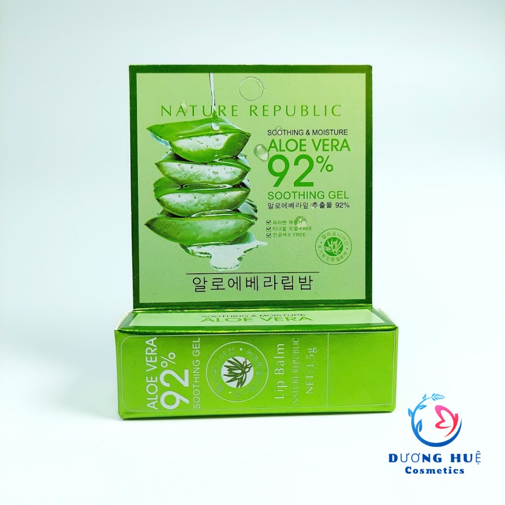 Son dưỡng môi Nature Republic Aloe Vera 92% Hàn Quốc (Chính hãng)