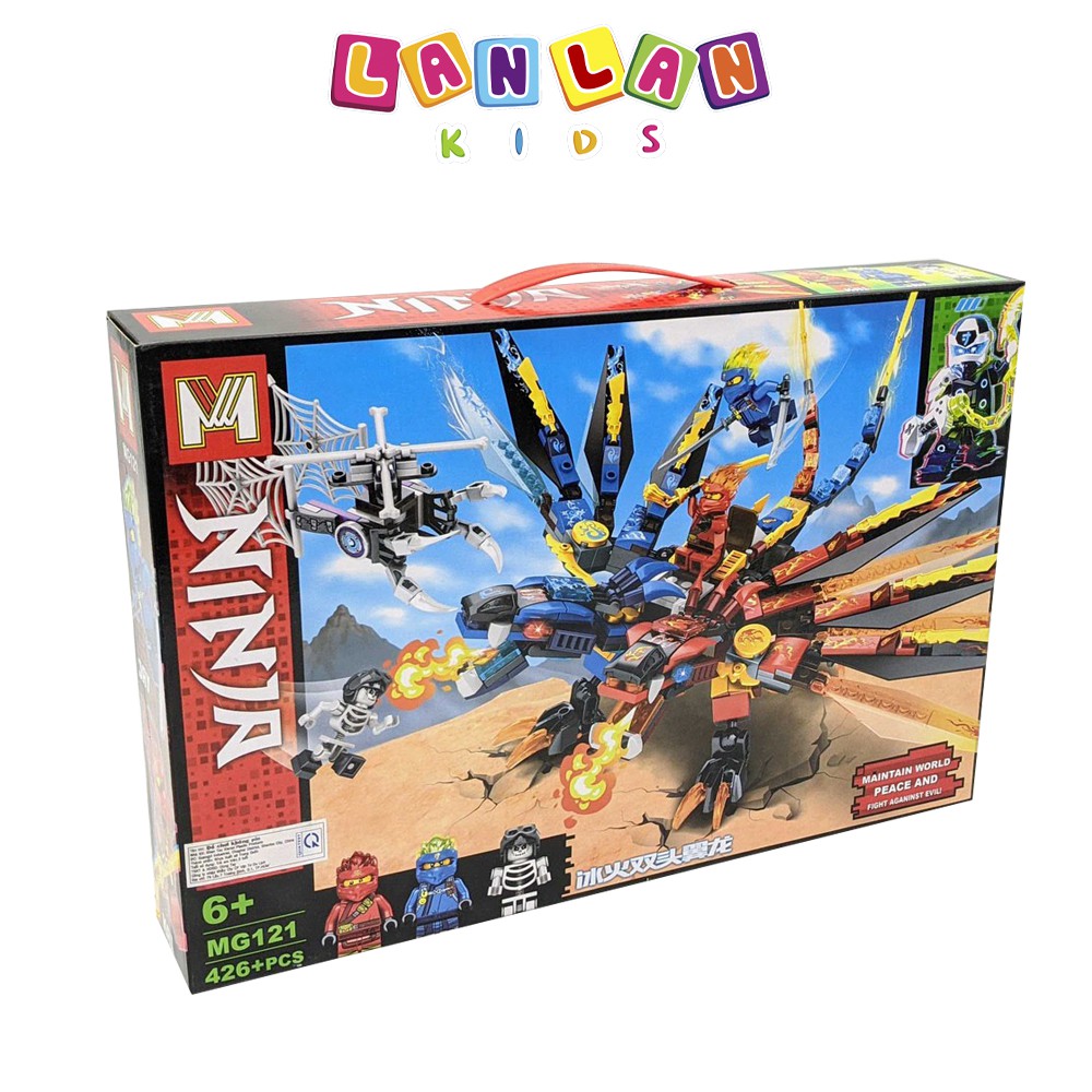 Đồ chơi xếp hình Ninjago rồng hai đầu 426 chi tiết MG121 cho bé vui chơi sáng tạo