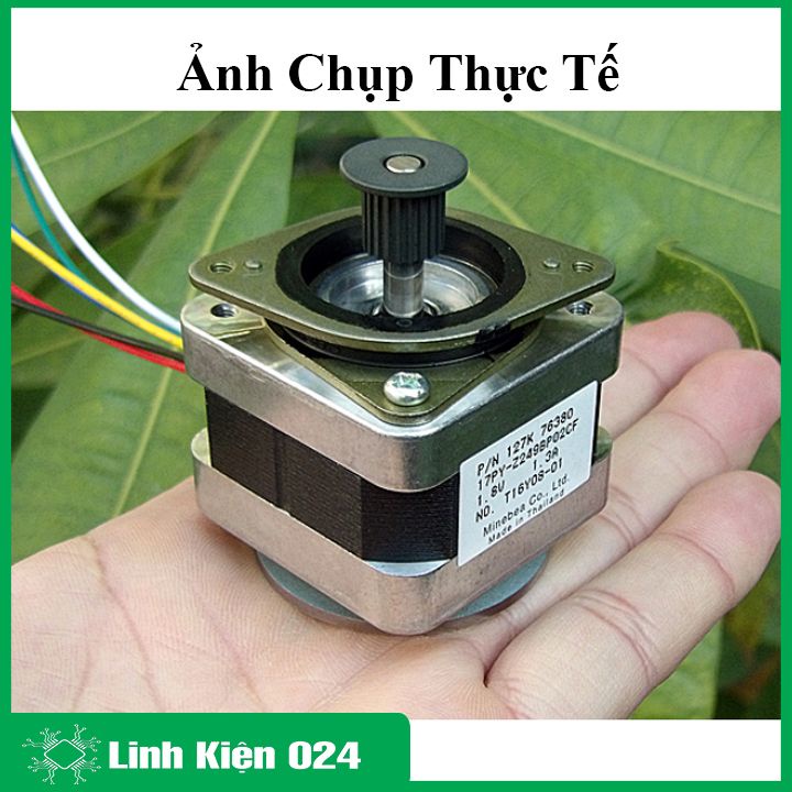 Động Cơ Bước 42BYG Có Giá Đỡ 1.3A 0.9 Độ