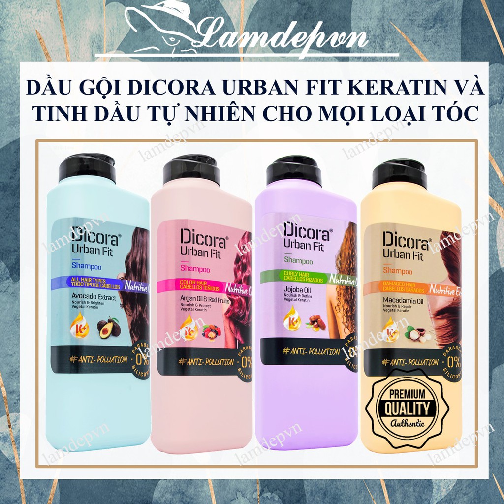 Dầu Gội Dicora Urban Fit Chăm Sóc Mọi Loại Tóc Tây Ban Nha 400ml