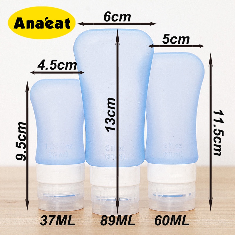 Chai ANAEAT silica gel cỡ nhỏ chiết dầu gội/ sữa tắm cho du lịch