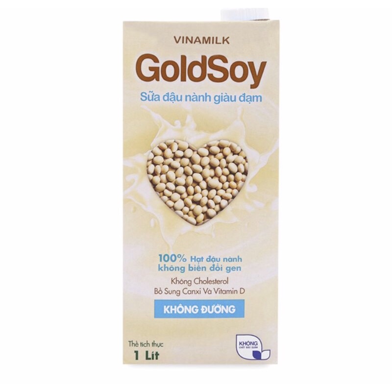 Sữa Đậu Nành GoldSoy Giàu Đạm Không Đường Hộp 1L