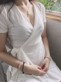 Đầm trắng cột eo ❤️❤️