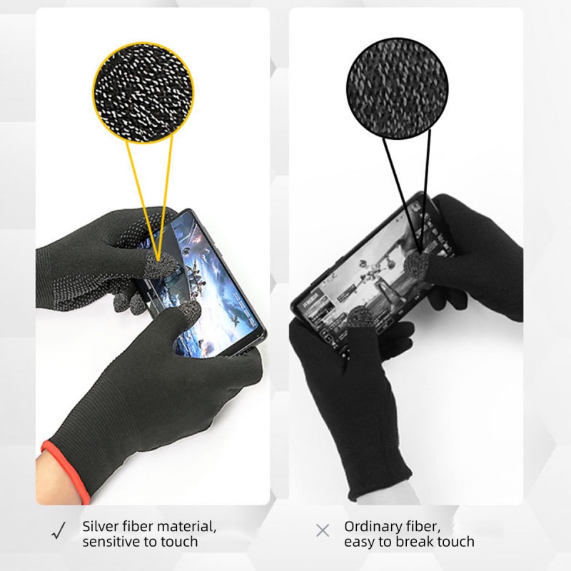 HdoorLink Set 2 găng tay có chia ngón tay dành cho chơi game PUBG trên điện thoại màn hình cảm ứng chống đổ mồ hôi
