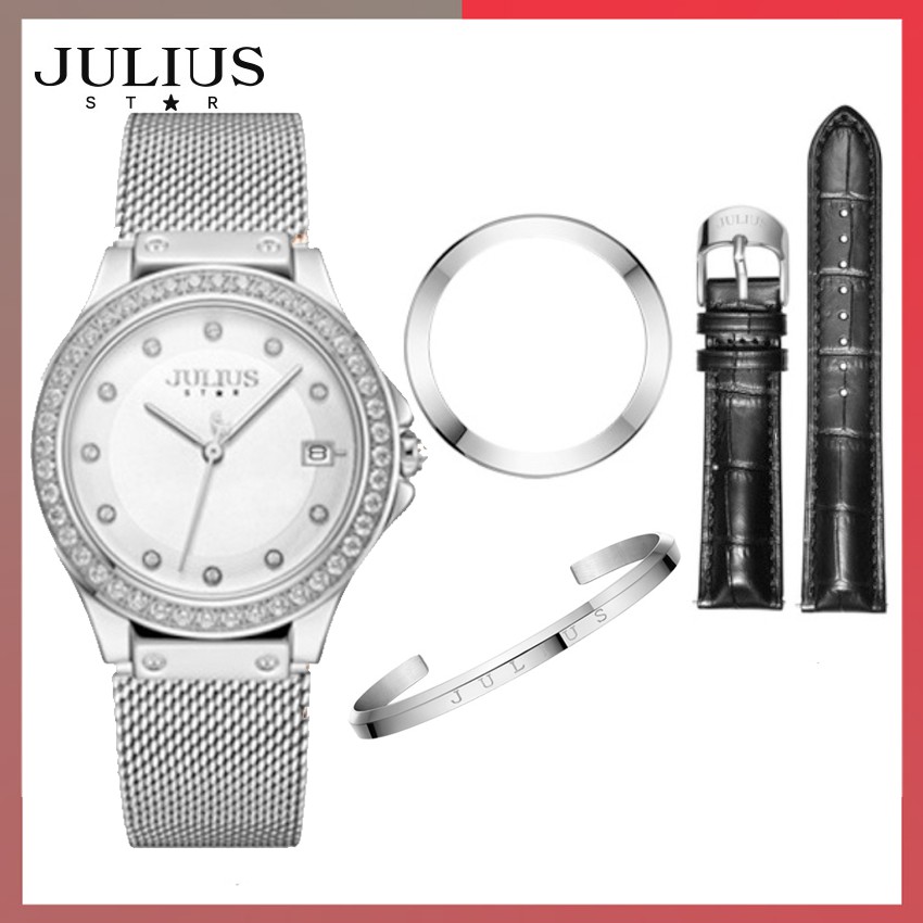 [Julius Official] Đồng hồ nữ Julius Star JS-040 kính sapphire