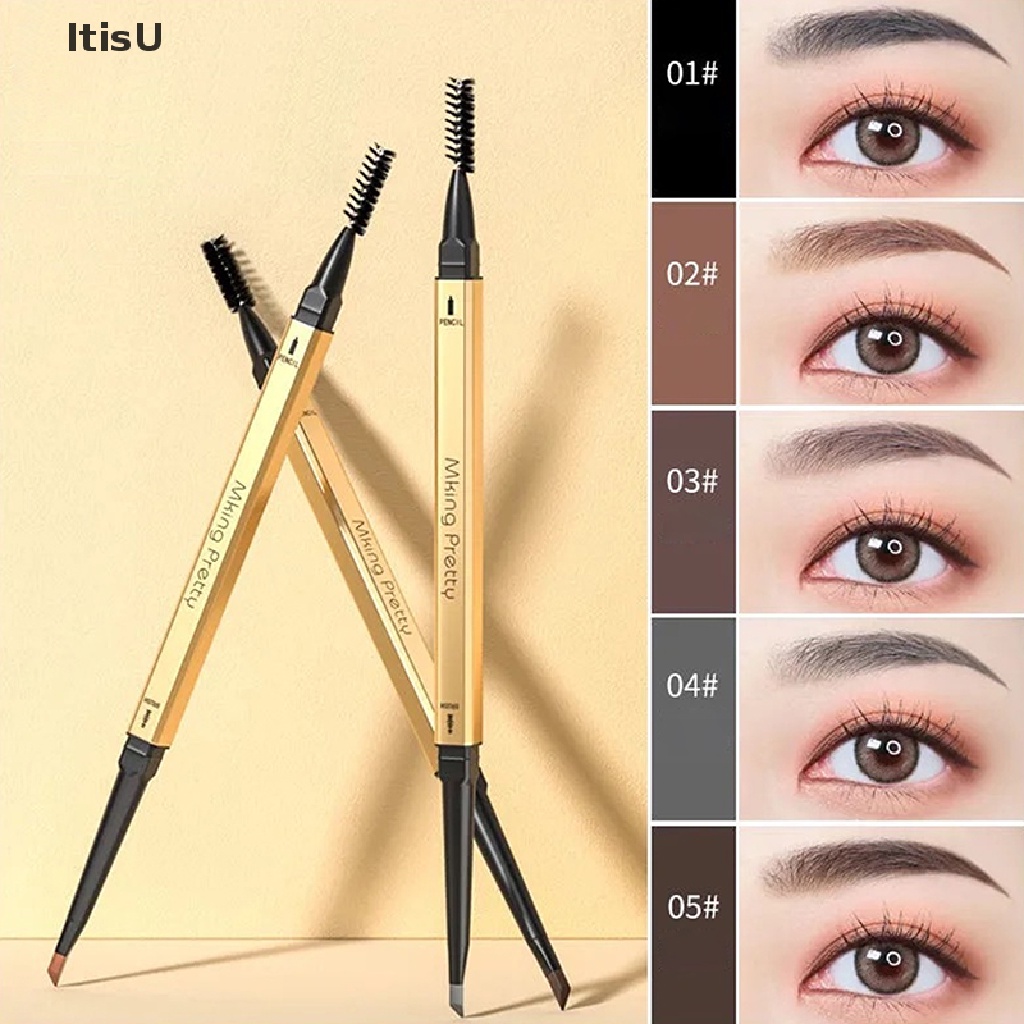 Bút Chì Kẻ Lông Mày Hai Đầu Ngòi Tam Giác Siêu Mịn Chống Nước 5 Màu Tùy Chọn | BigBuy360 - bigbuy360.vn