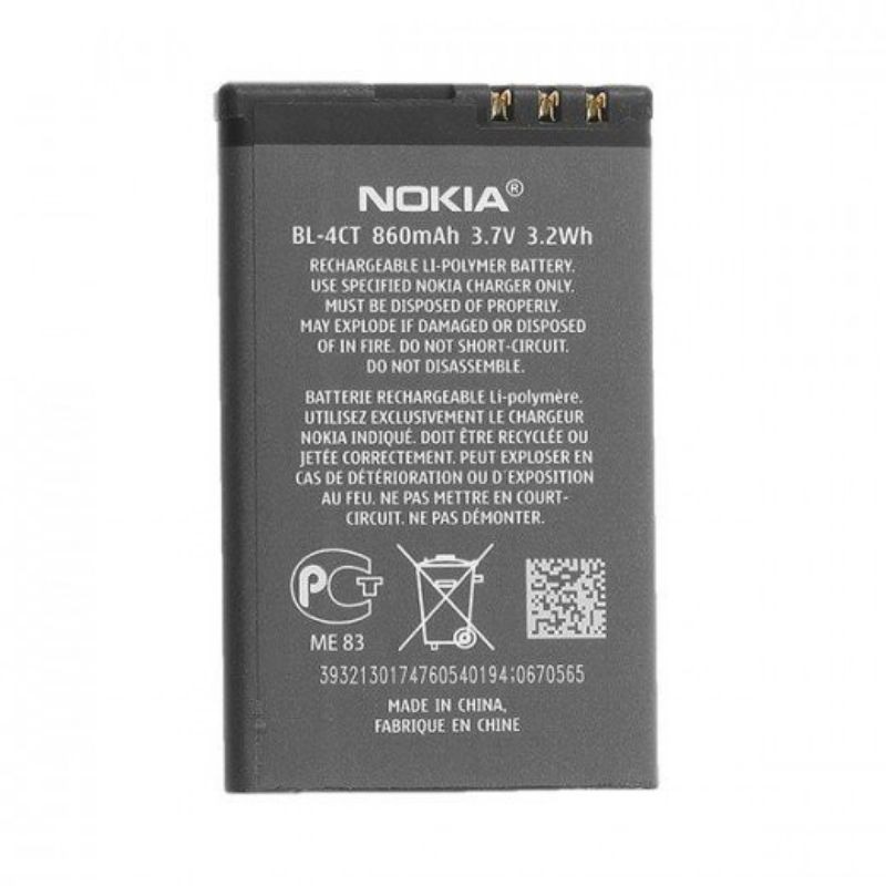 Pin Nokia BL 4CT cho Nokia 6700 ,5310, Nokia C5-00, Pin Bảo hành 6Tháng