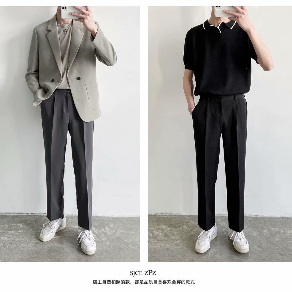 Quần baggy nam ống rộng vải Hàn cao cấp, co giãn phân loại tây âu Premium thời trang ANHCHAU QD107