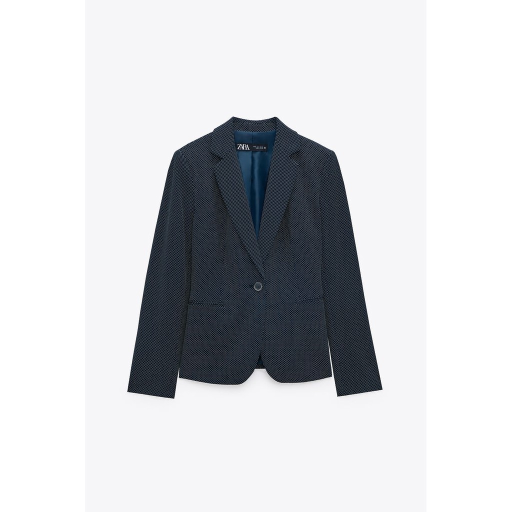 Zara Đức - Áo blazer sale auth new tag cao cấp chính hãng vest khoác hai 2 lớp có lót độn vai suit chấm bi xanh | BigBuy360 - bigbuy360.vn