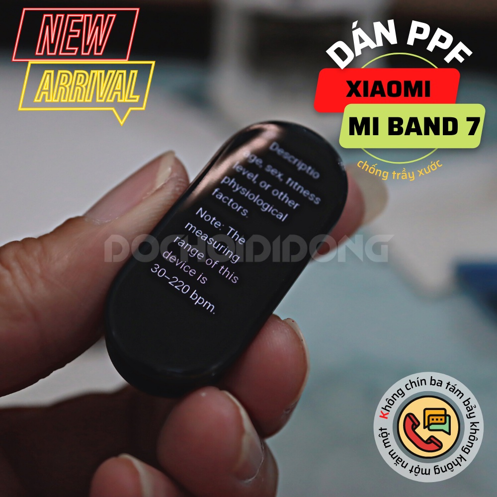 DÁN BẰNG NƯỚC- MIẾNG DÁN PPF BỘ 4 MIẾNG ĐỒNG HỒ Mi Band 7 Trong, Nhám Cao Cấp