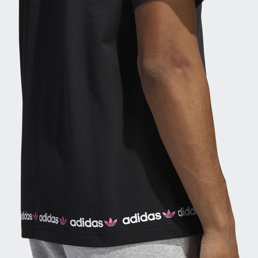 [Mã WABRD12 giảm 150K đơn 1 Triệu] adidas ORIGINALS Linear Logo Repeat Short Sleeve Tee Nam Màu đen GN7126 | BigBuy360 - bigbuy360.vn