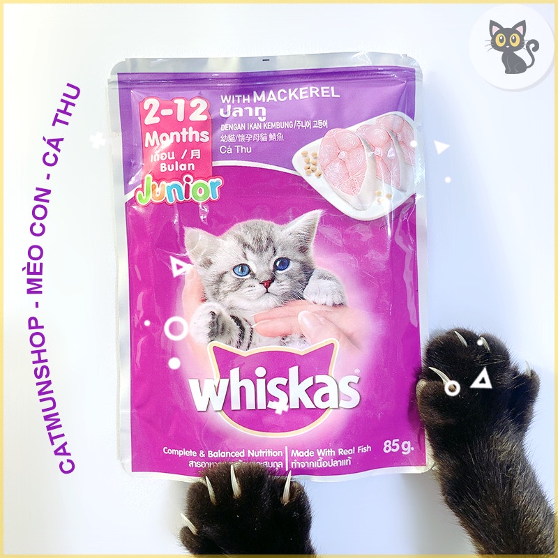 Pate Whiskas cho mèo con và mèo lớn