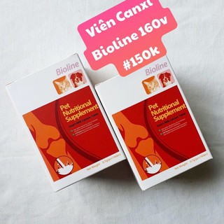 Viên sữa dê bổ sung Canxi cho chó mèo Bioline hộp 160 viên