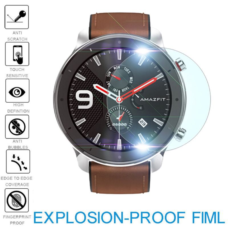 dou 3PCS Full Screen Explosion-proof TPU Screen Protector Protective Film for Huami AMAZFIT GTR