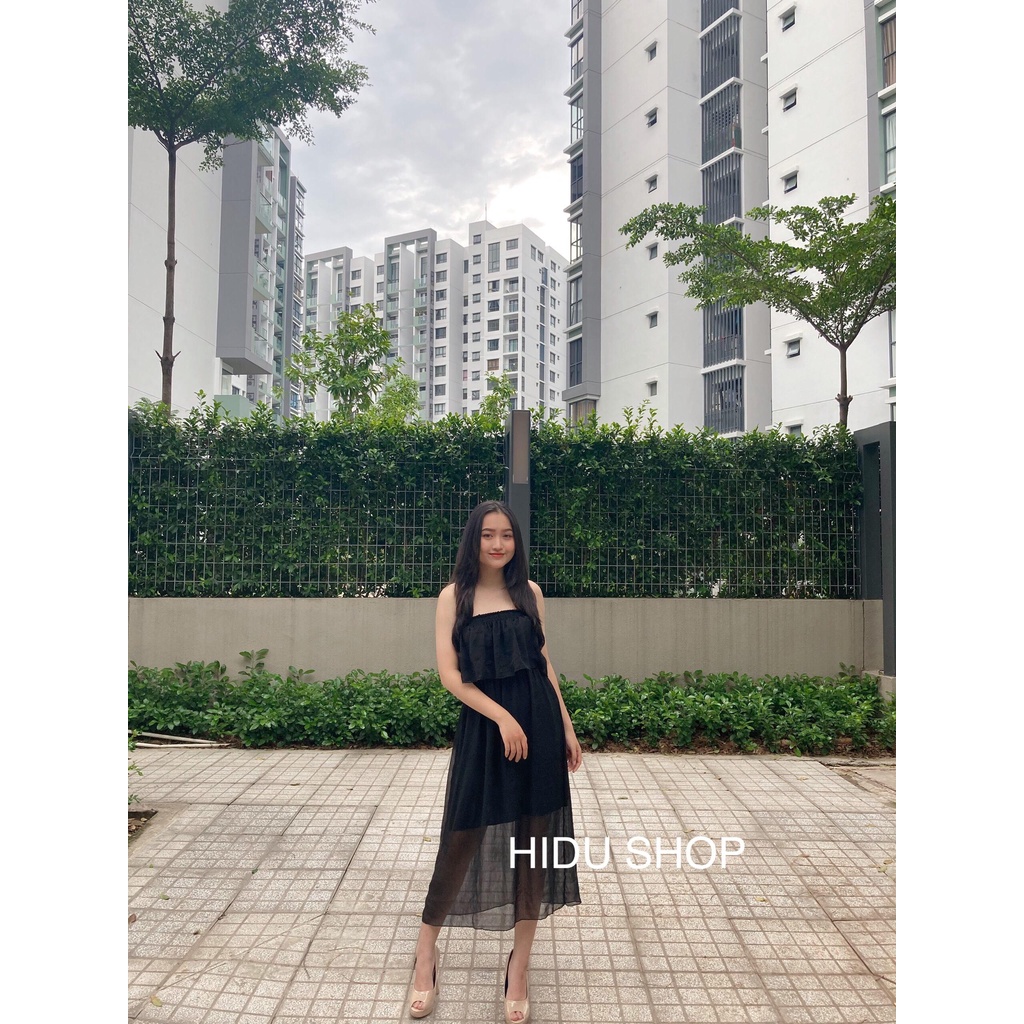 Đầm nữ hai dây ,đầm maxi đi biển, đầm hai dây đơn giản, siêu xinh