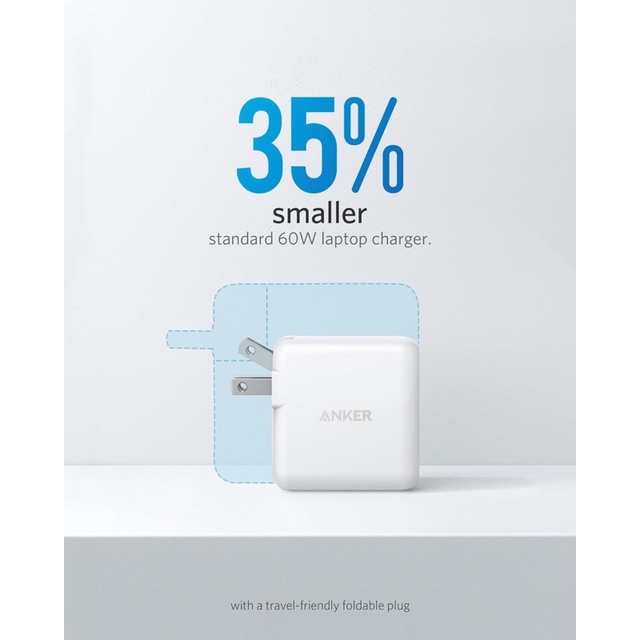 Sạc Anker PowerPort Atom III 60W (1 PIQ 3.0) - A2613 New Chính hãng