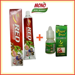Combo kem đánh răng thảo dược Ấn Độ toothpaste 200gm +dầu trắng răng pearl drops